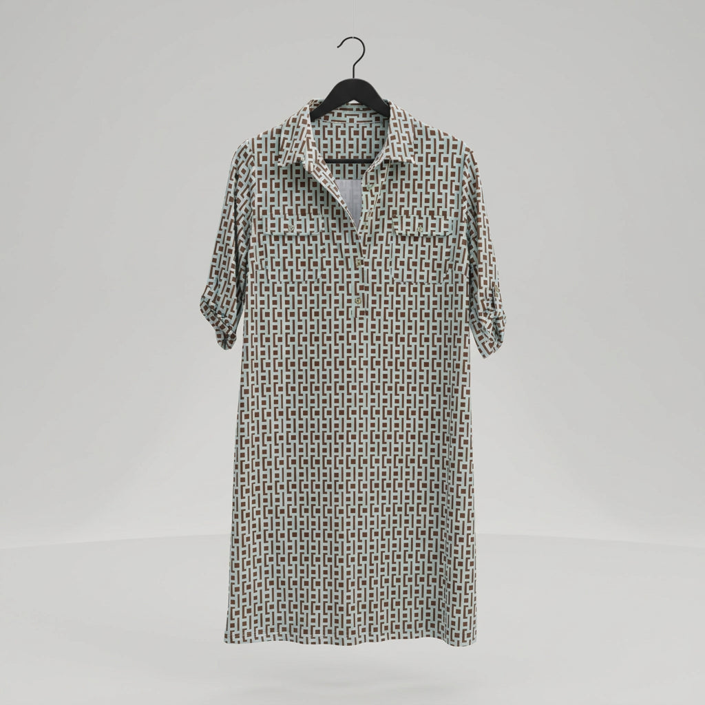 J. McLaughlin Lawrence Carnaby Geo Shirt Dress Size XL