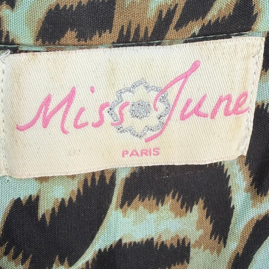 Miss June Paris Leopard Print Tunic Dress One Size