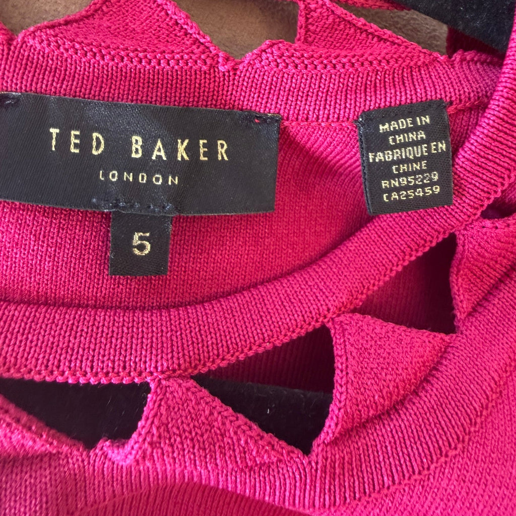 Ted Baker Cutout Knit Dress Size 5 (US 12)