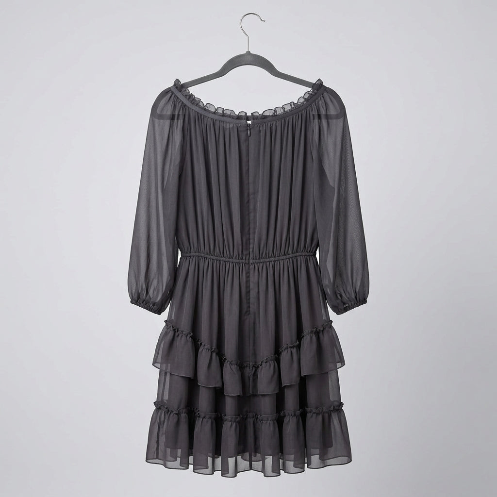 Dolce & Gabbana D&G Chiffon Off-The-Shoulder Dress