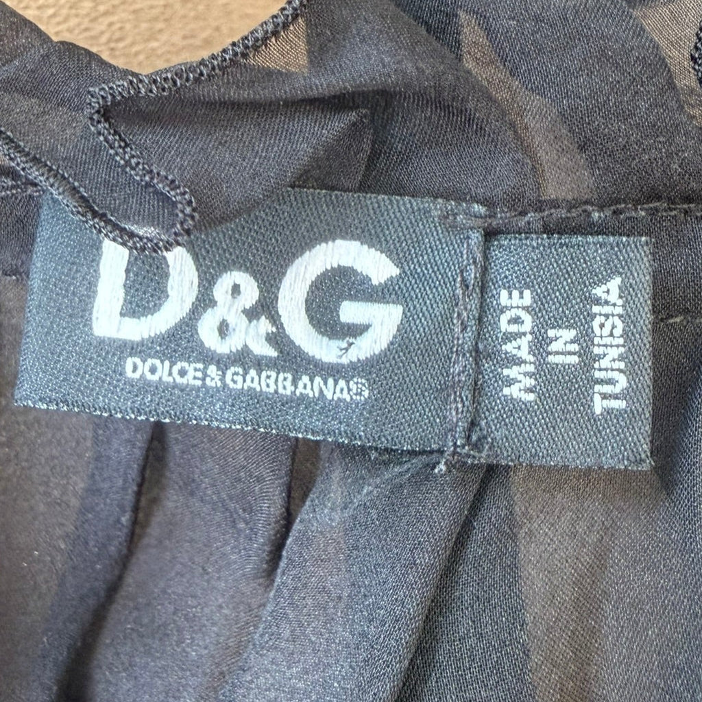 Dolce & Gabbana D&G Chiffon Off-The-Shoulder Dress