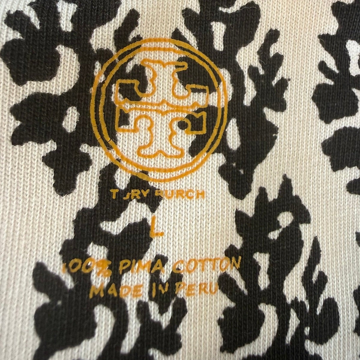 Tory Burch Printed Drawstring Tunic Dress Size L