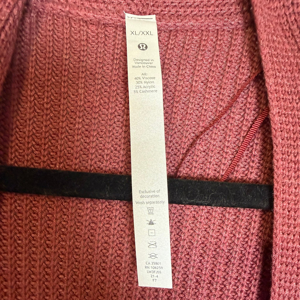Lululemon Cashlu Knit Cardigan Sweater Size XL/XXL