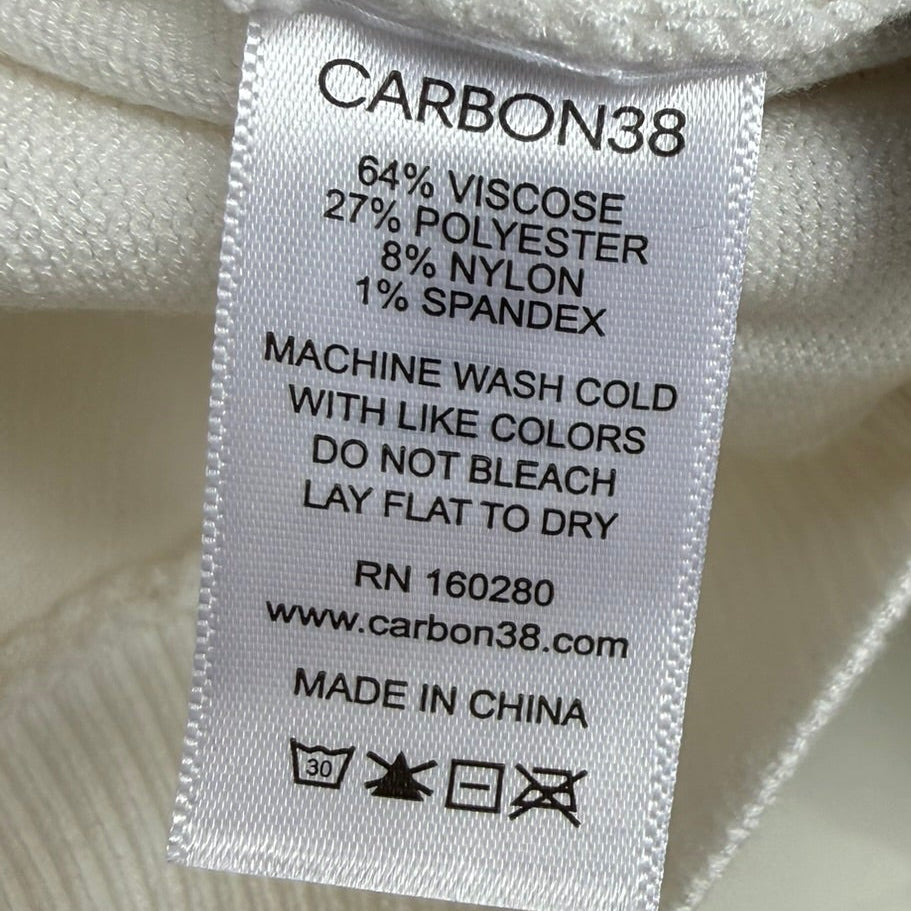Carbon38 White Wrap Sweater Size M