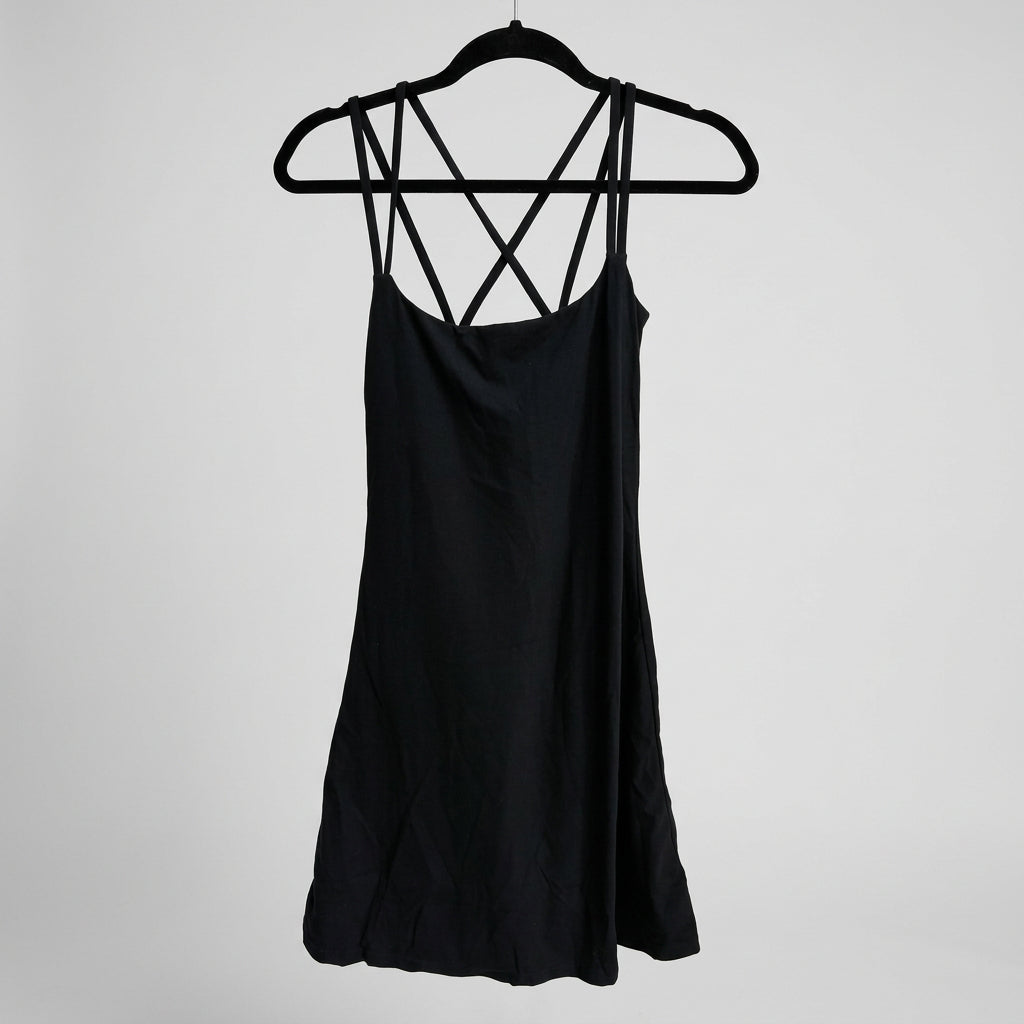 Carbon38 Strappy Dress in Melt-Black Size S