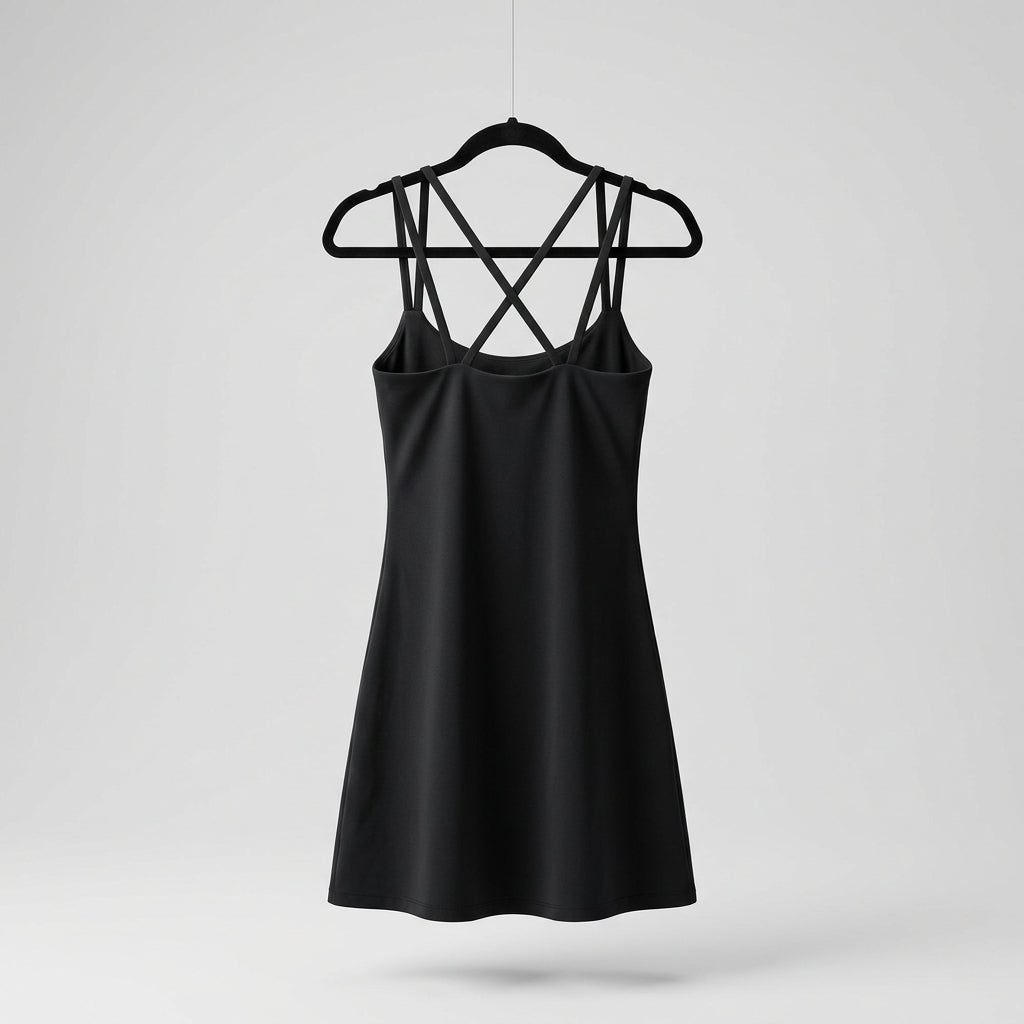 Carbon38 Strappy Dress in Melt-Black Size S