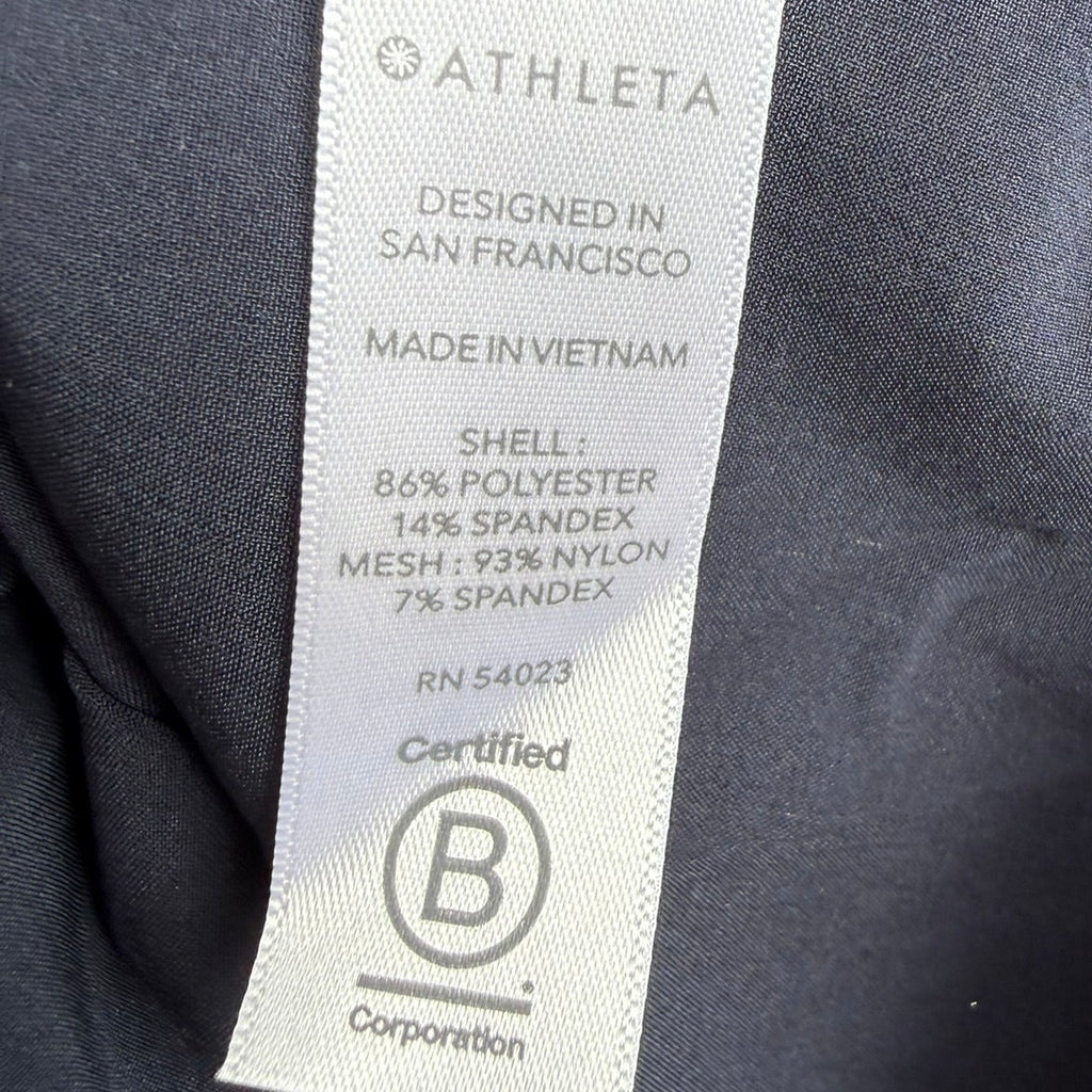 Athleta Mesh Navy Panel Racerback Tank Size M