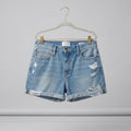 Frame Le Beau Distressed Denim Shorts Size 27