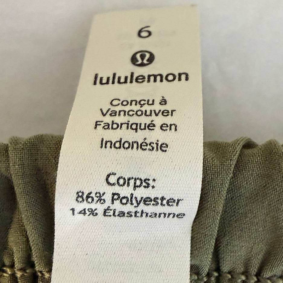 Lululemon Olive Green Jogger Pants Size 6
