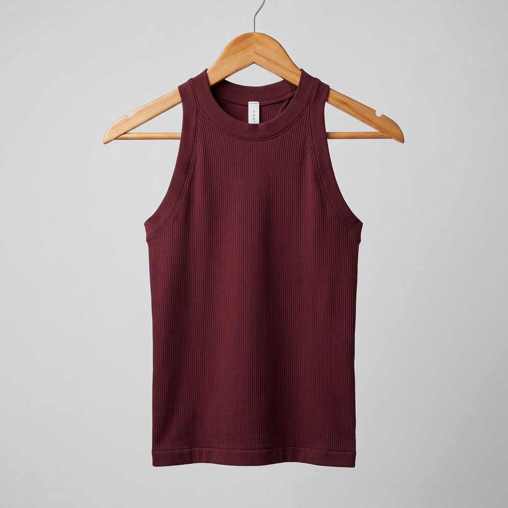 Athleta Ribbed High-Neck Racerback Tank Size M