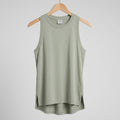 Athleta Sage Green High-Low Tank Top Size S