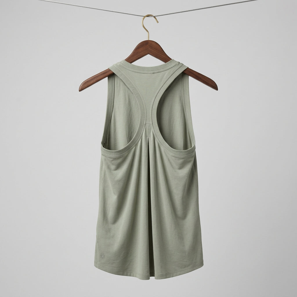 Athleta Sage Green High-Low Tank Top Size S