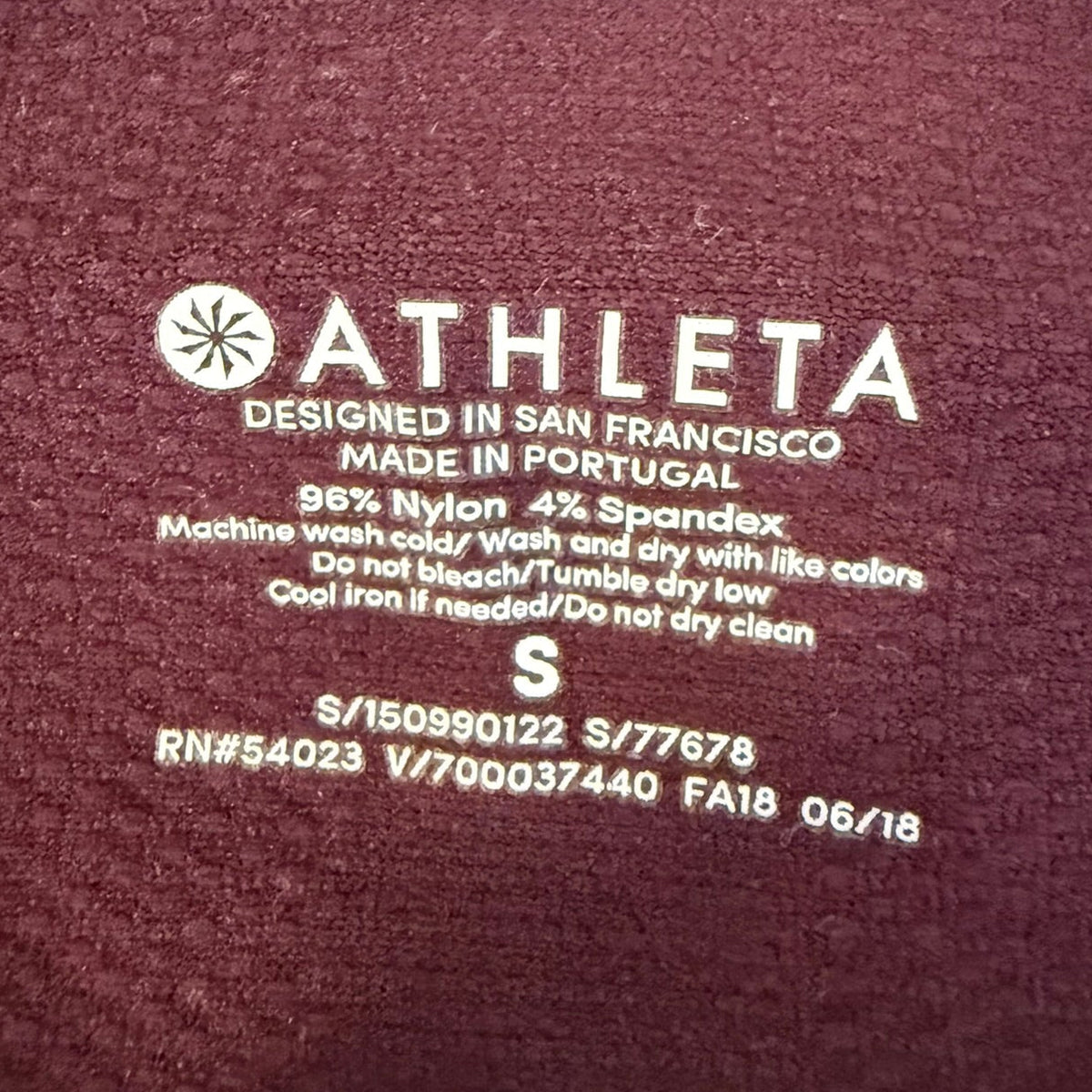 Athleta Plum Seamless Workout Tee Size S