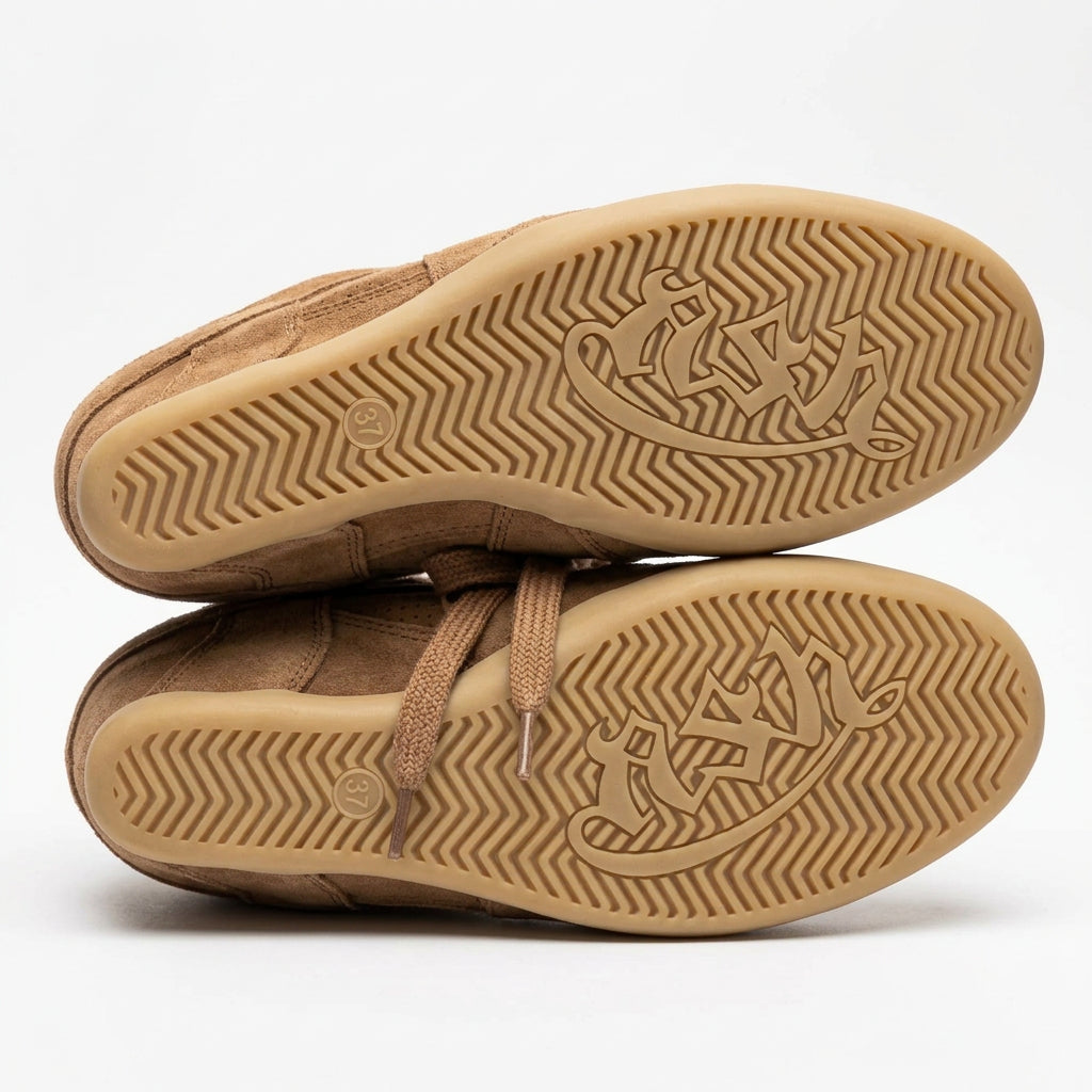 Ash Brown Suede Wedger Sneaker Size 37