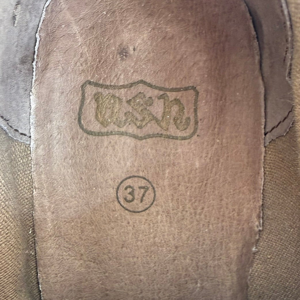 Ash Brown Suede Wedger Sneaker Size 37