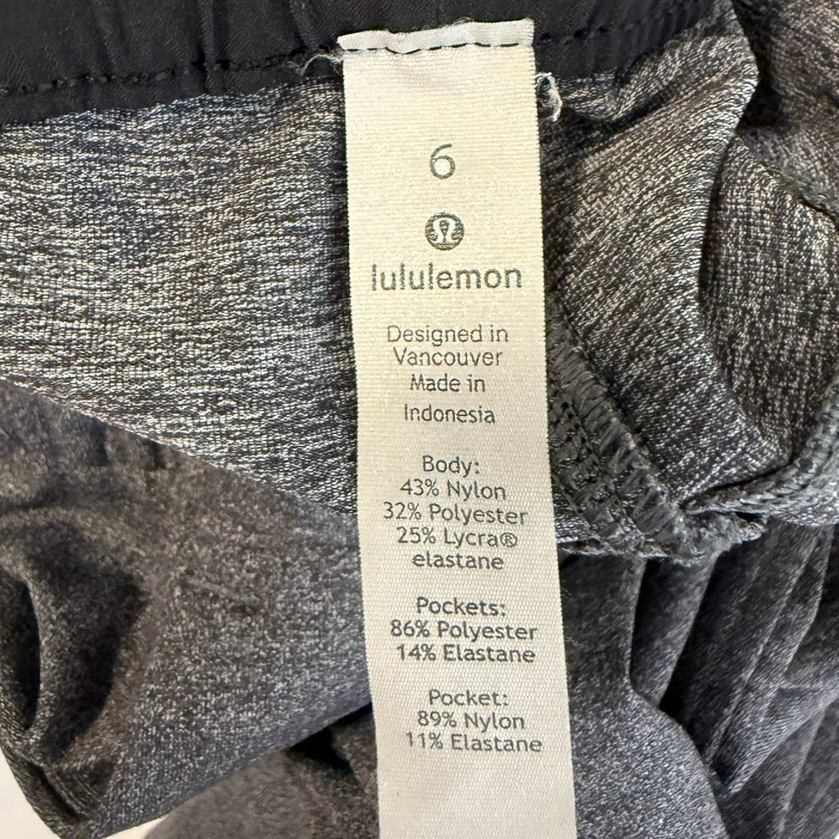 Lululemon Gray Athleisure Jogger Pants Size 6