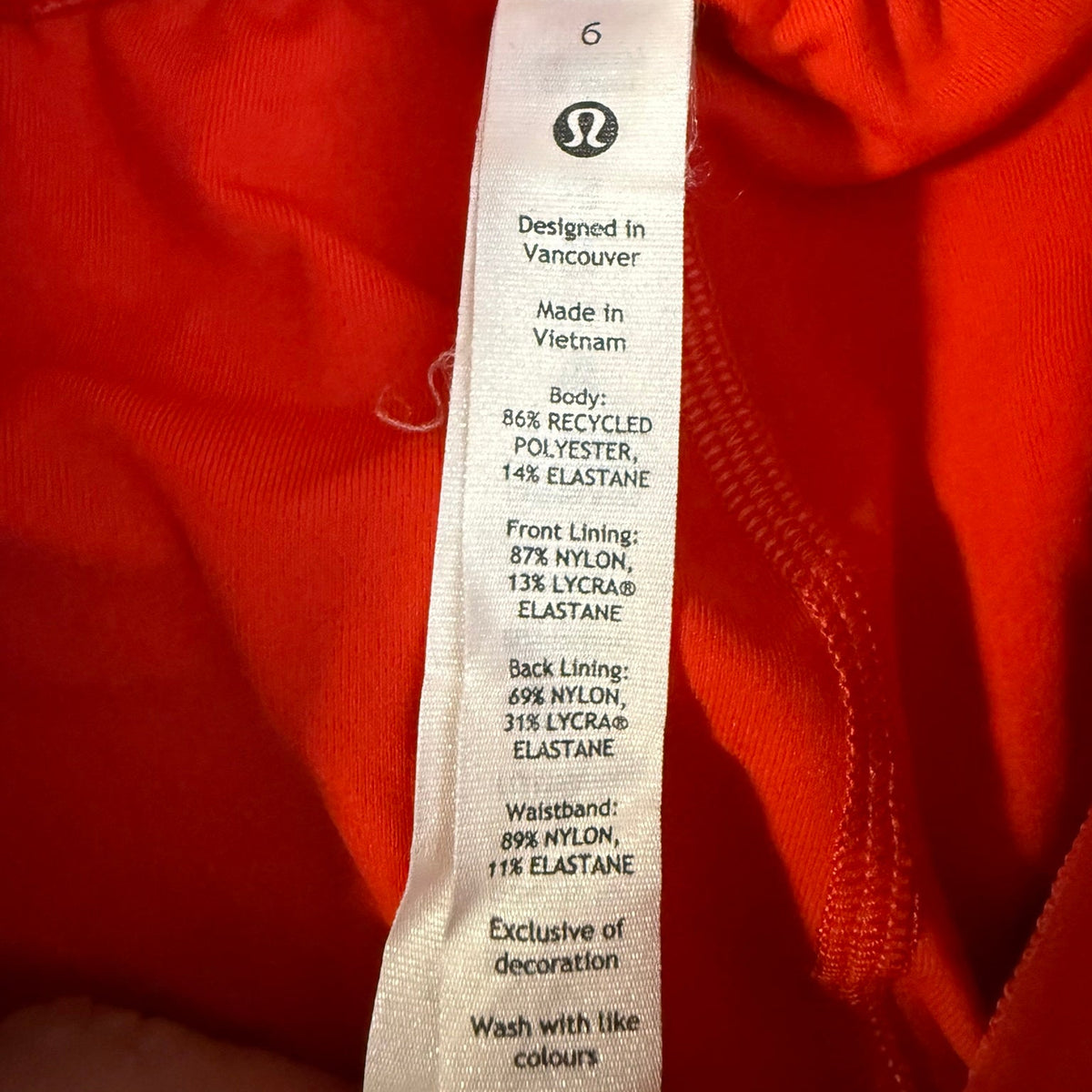 Lululemon Red Ruffle Athletic Skirt Size 6