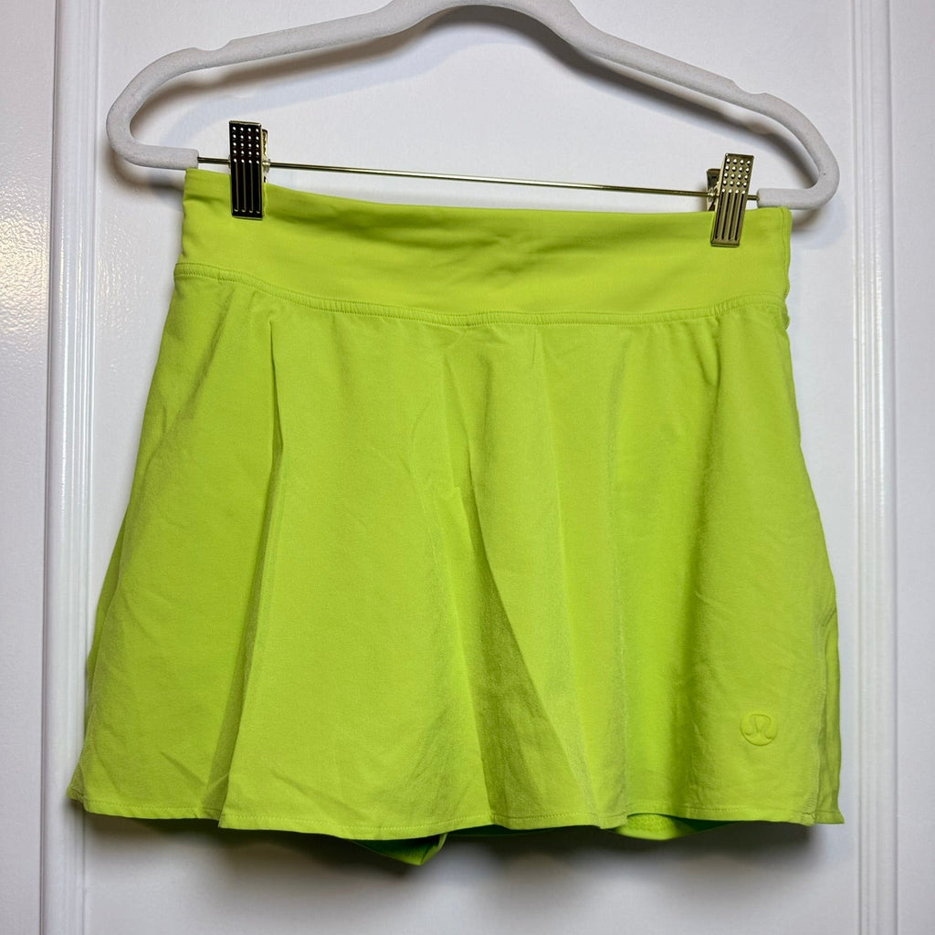 Lululemon Neon Green Ruffle Athletic Skirt Size 6