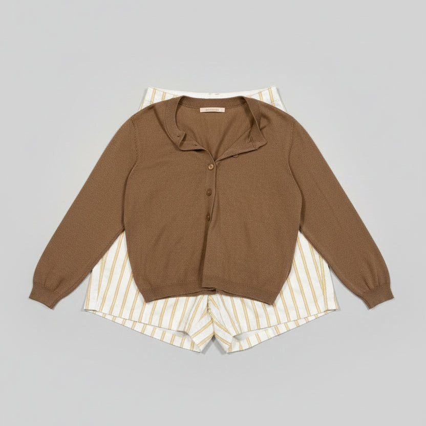 Olivaceous Brown Cardigan Size Large