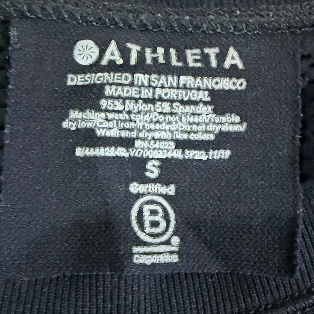 Athleta Black Seamless Mesh Tank Top Size S