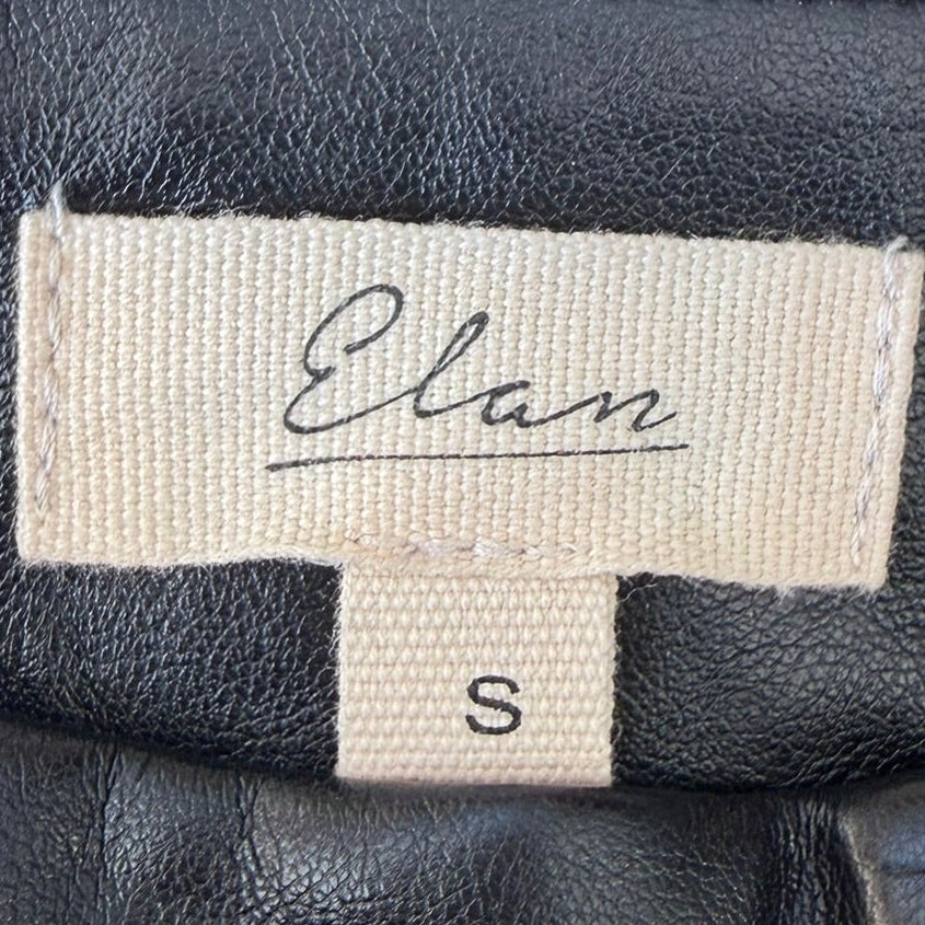 Elan Black Faux Leather Skirt Size S