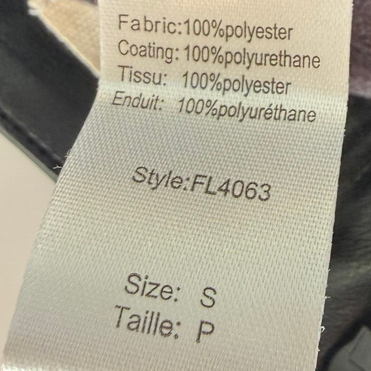Elan Black Faux Leather Skirt Size S