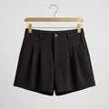 Z Supply Black Pleated Tailored Shorts Size S