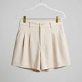 Z Supply Cream Pleated Tailored Shorts Size S