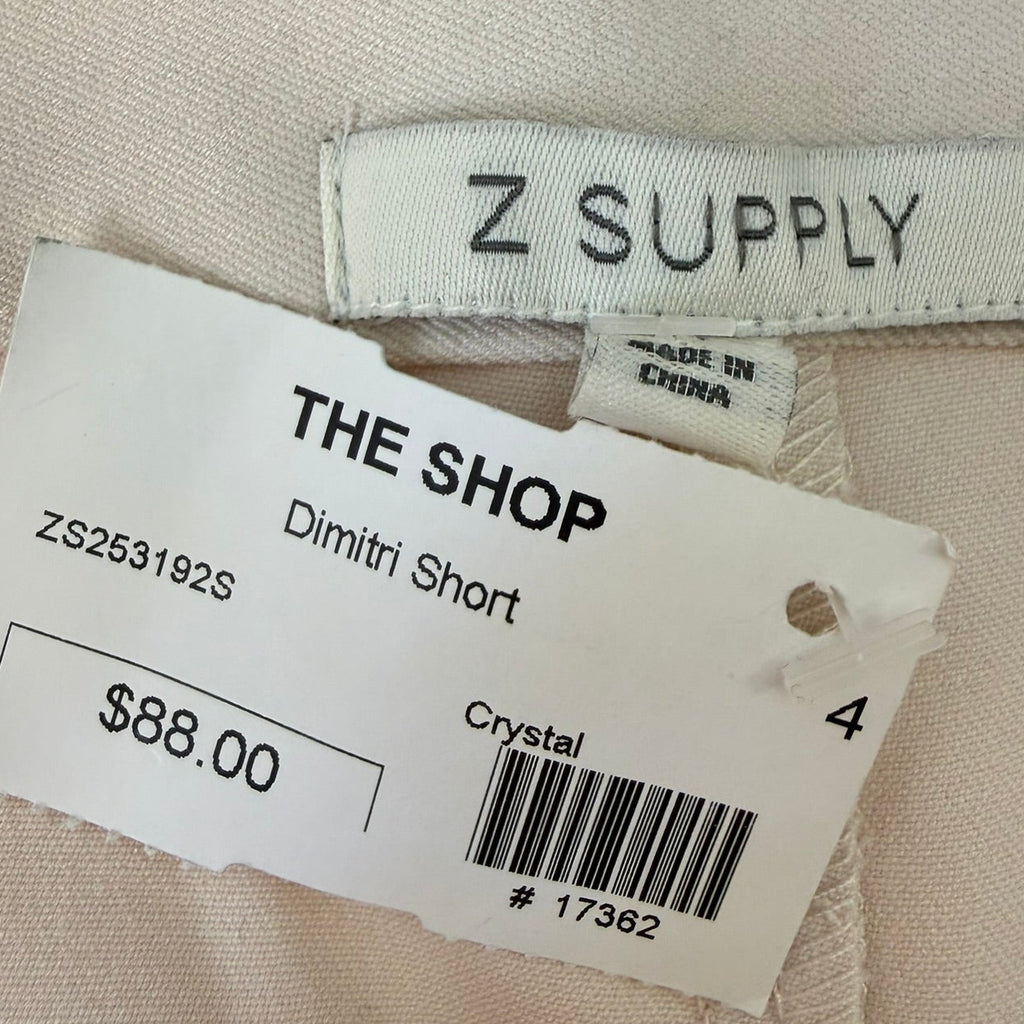 Z Supply Cream Pleated Tailored Shorts Size S