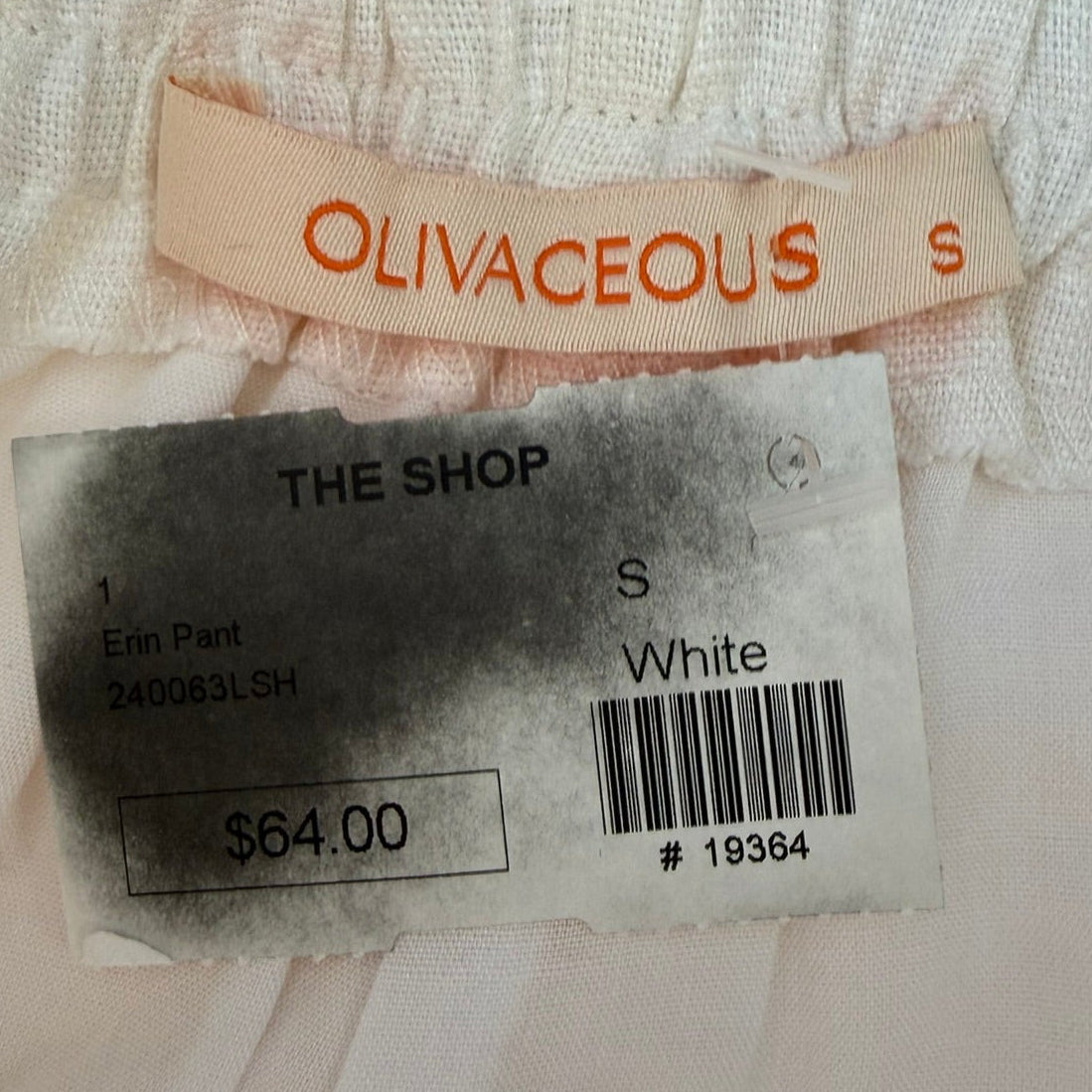 Olivaceous Cream Linen Pleated Shorts Size S NWT