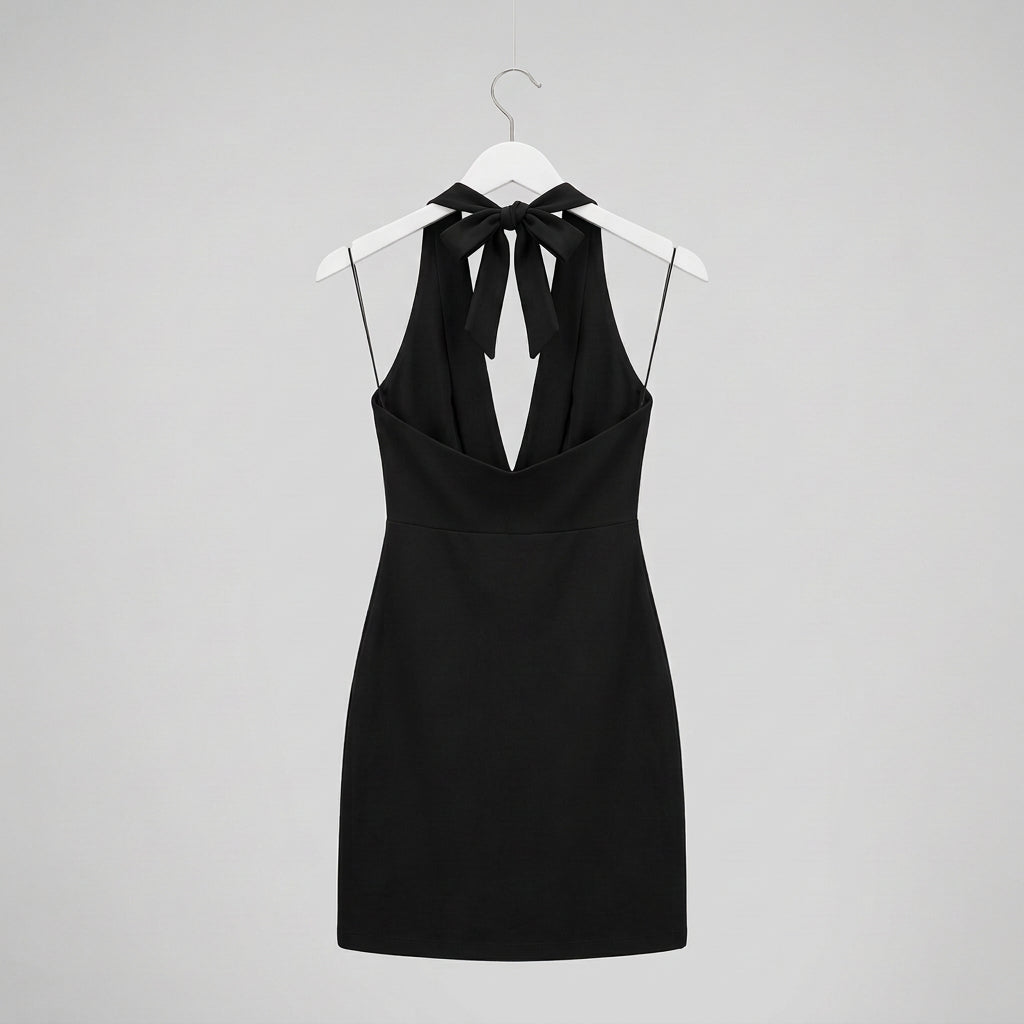 Susana Monaco Black Halter Dress Size S