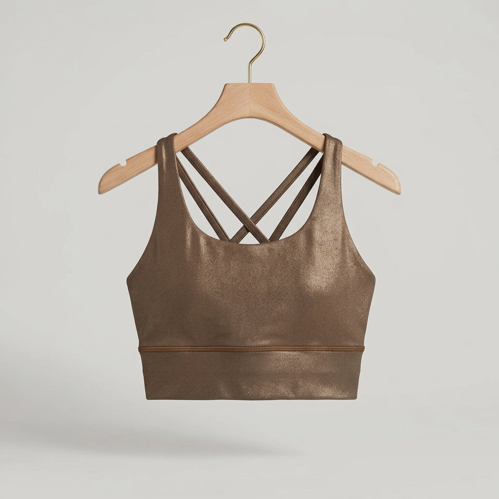 Lululemon Shimmery Athletic Crop Top Set Size 2