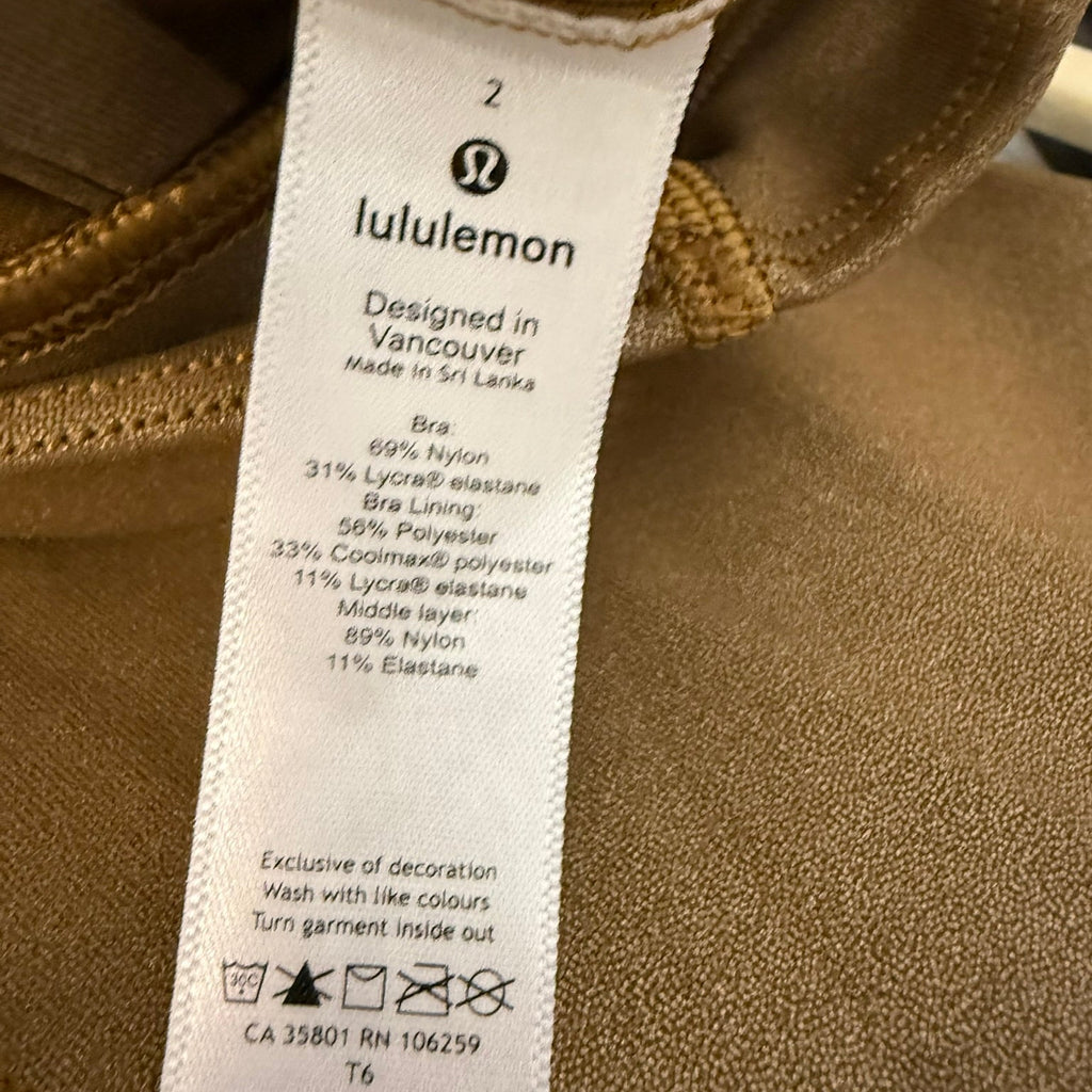Lululemon Shimmery Athletic Crop Top Set Size 2