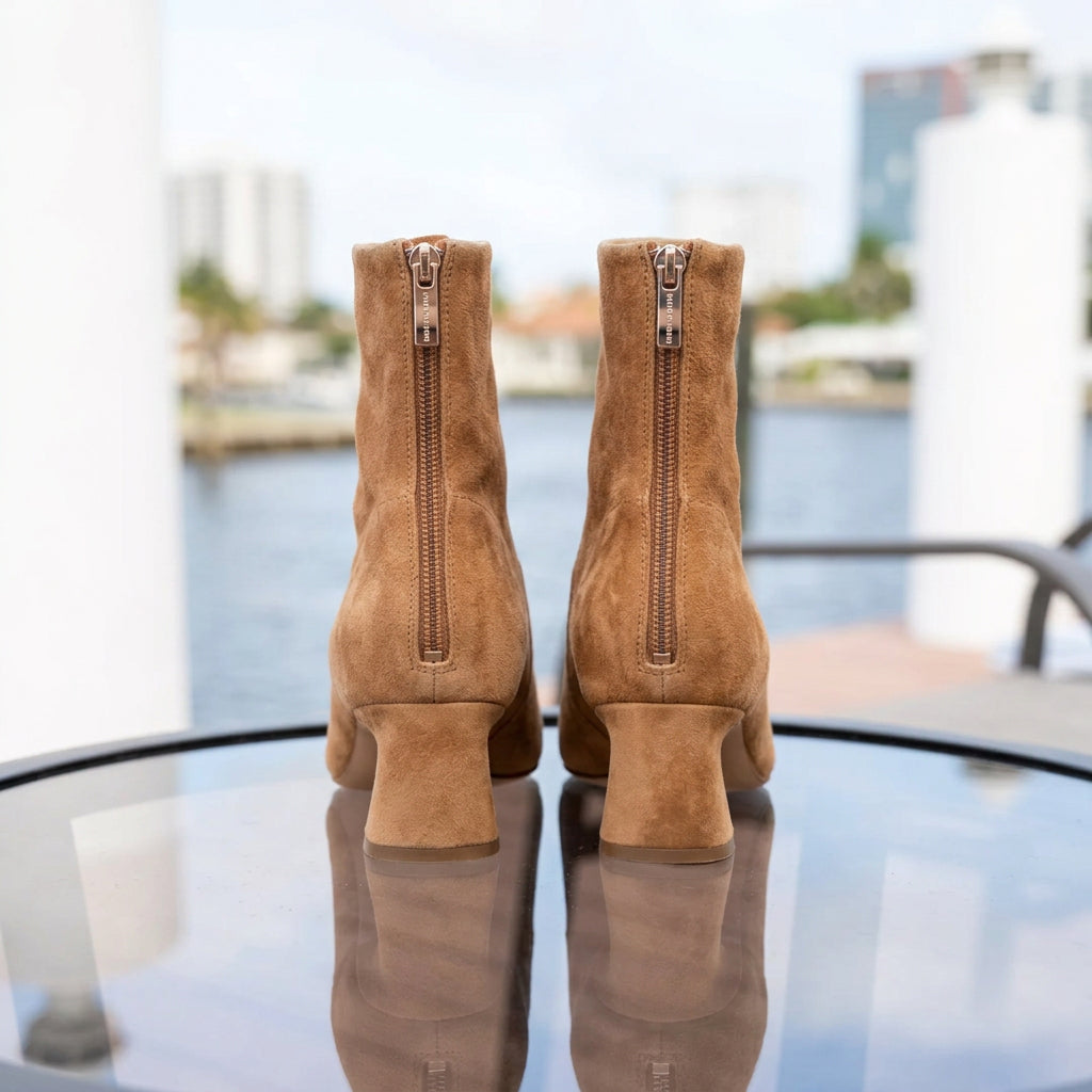 Vince Tan Suede Ankle Boots Size 10
