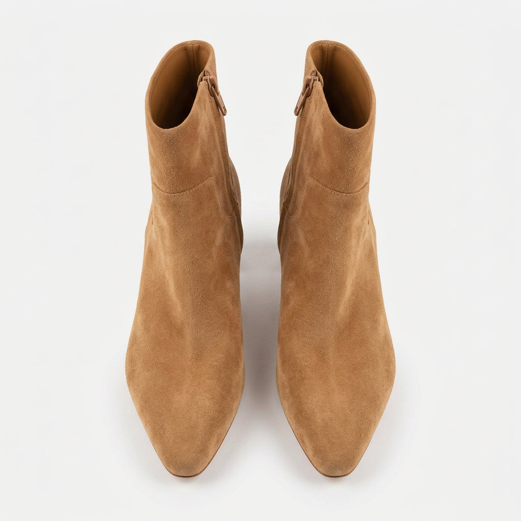 Vince Tan Suede Ankle Boots Size 10