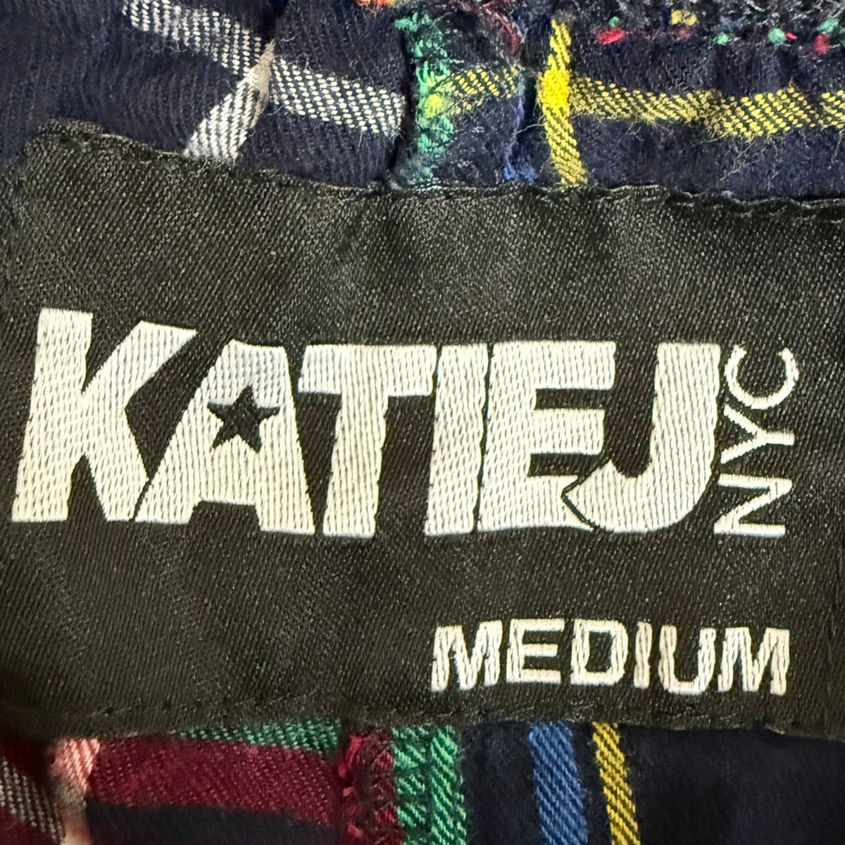 Katie J NYC Plaid Jogger Pants Size M