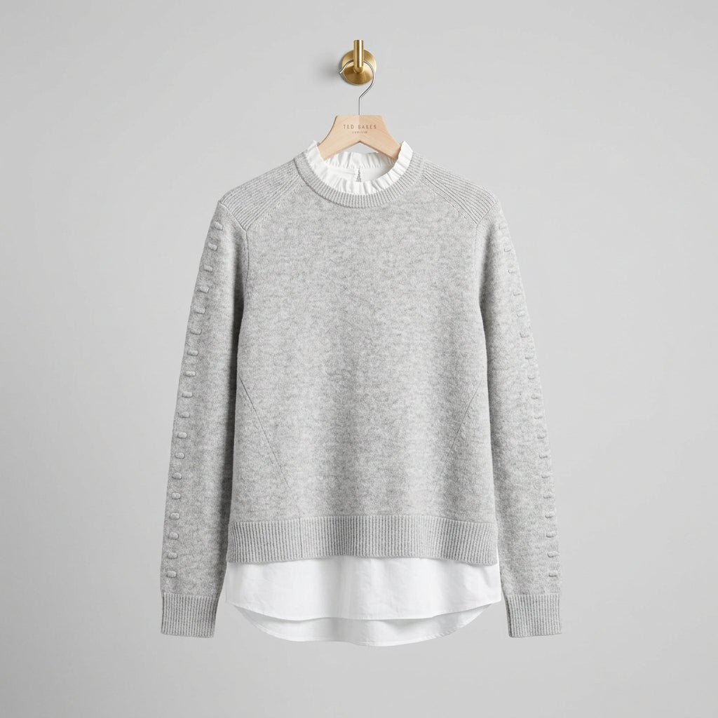 Ted Baker Lissiah Bobble Sleeve Mock Sweater Size 2 (US M)