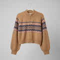 525 America Fair Isle Zip Sweater Size L