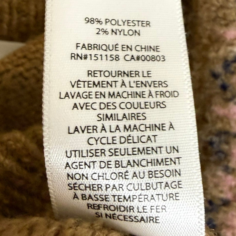 525 America Fair Isle Zip Sweater Size L