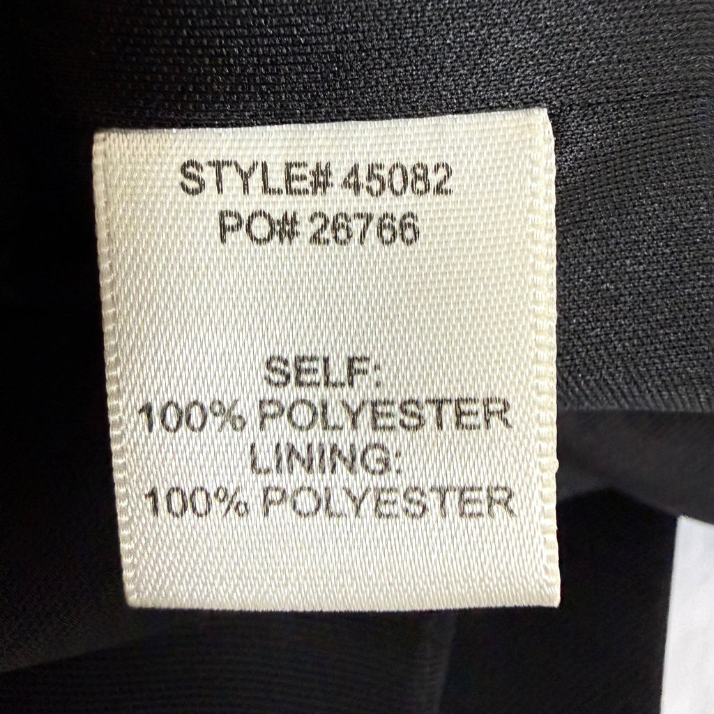 Skies Are Blue Black Padded Shoulder Top Size M
