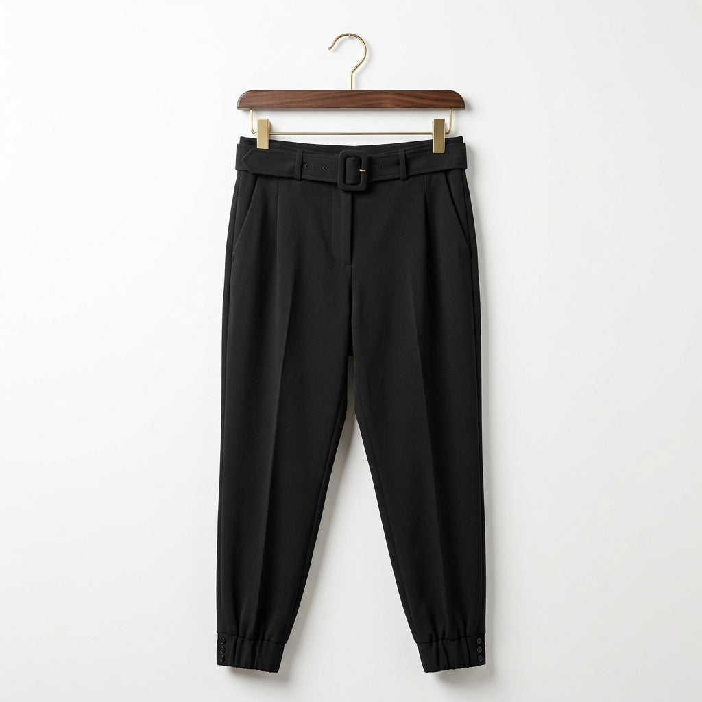 Generation Love Black Belted Jogger Pants Size M
