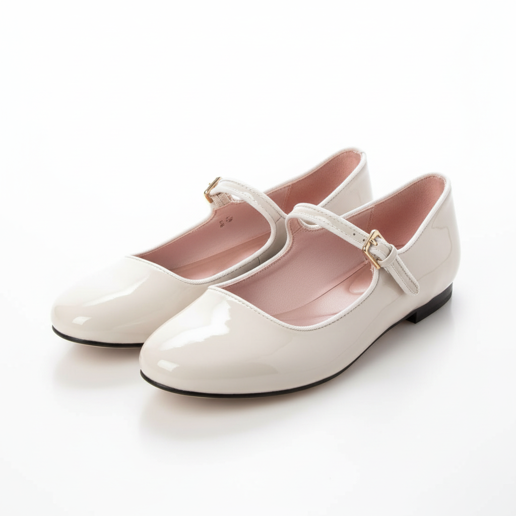 Zara Patent Leather Mary Jane Flats Size 38