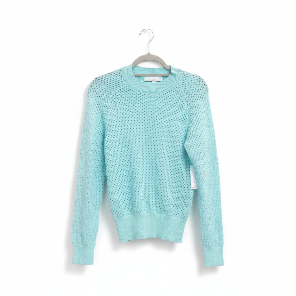 Six/Fifty Cotton Pointelle Knit Sweater