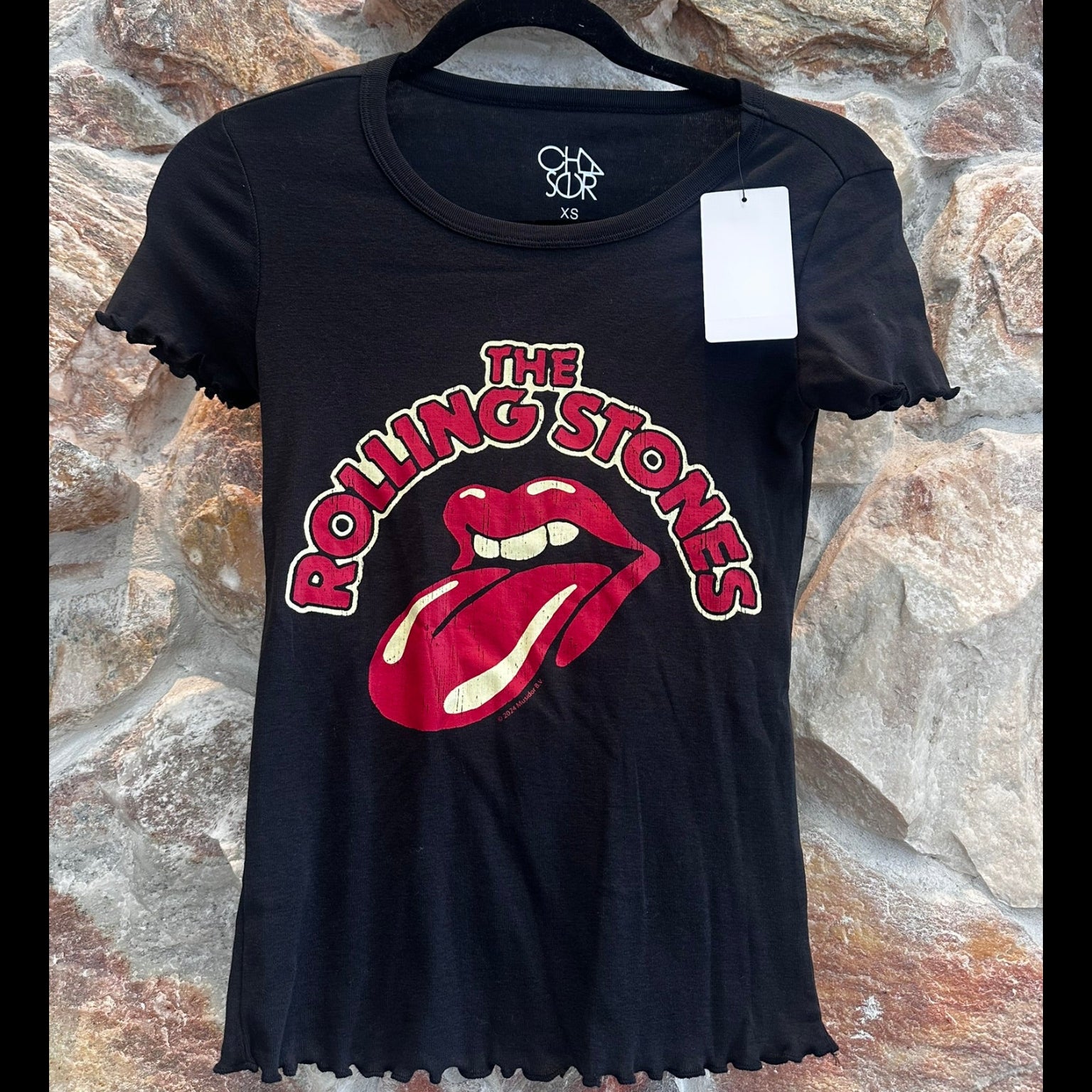 Chaser Rolling Stones Lettuce Edge Tee Size XS