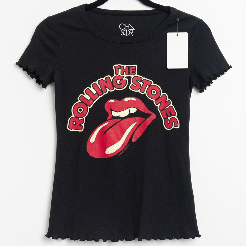 Chaser Rolling Stones Lettuce Edge Tee Size XS