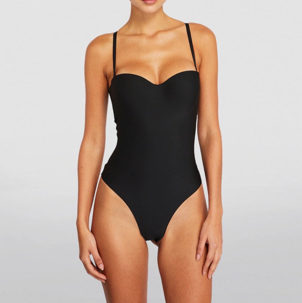 Wolford Mat de Luxe Form. Black or White String Bodysuit Size Small