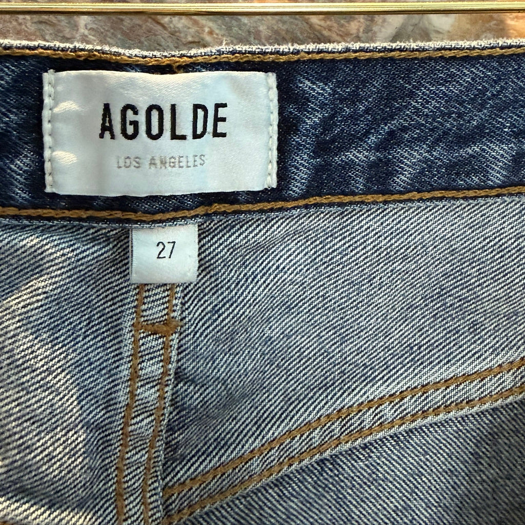 AGOLDE Blue Denim High-Waisted Relaxed Fit Jeans- Size 27