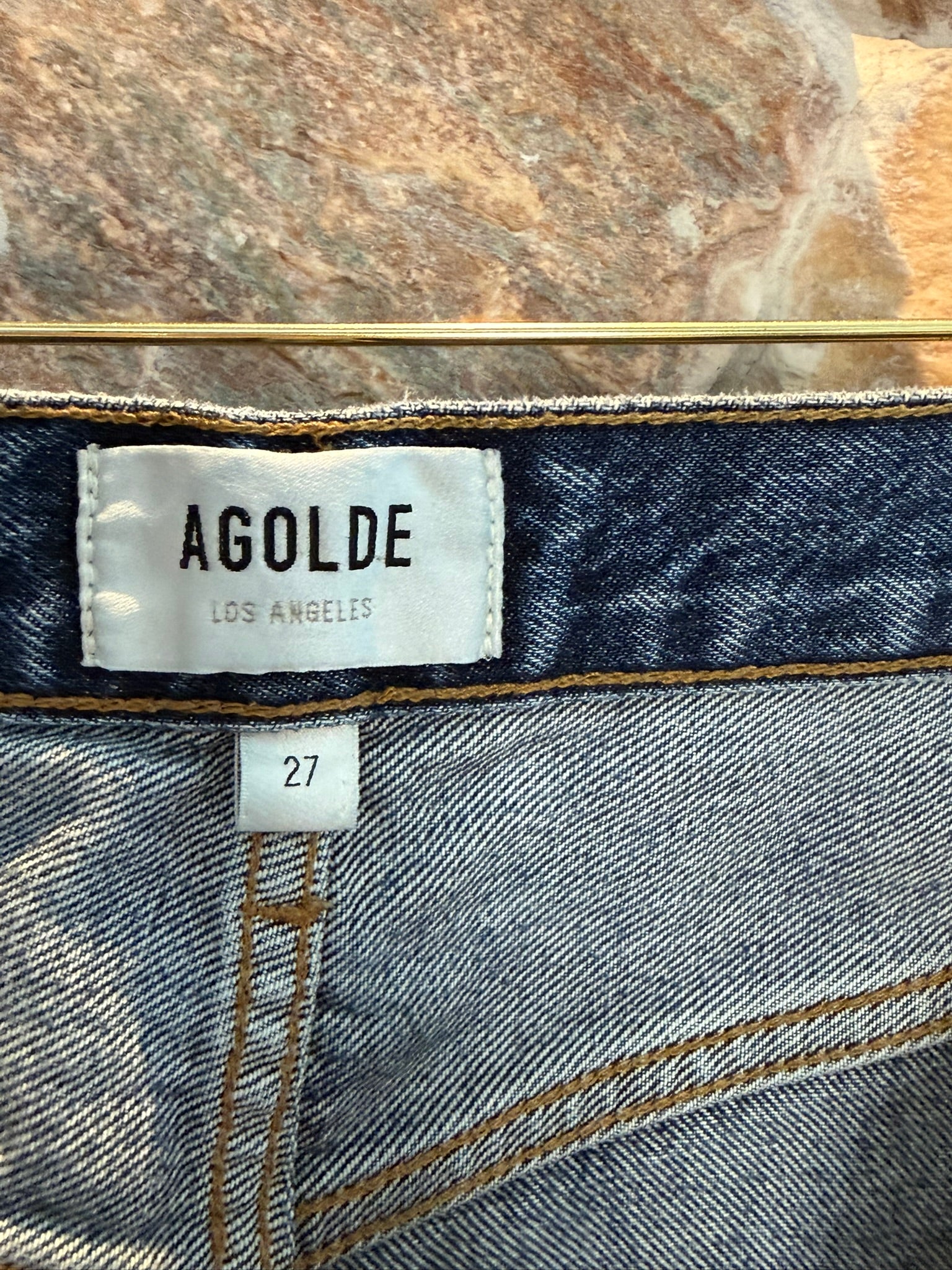 AGOLDE Blue Denim High-Waisted Relaxed Fit Jeans- Size 27