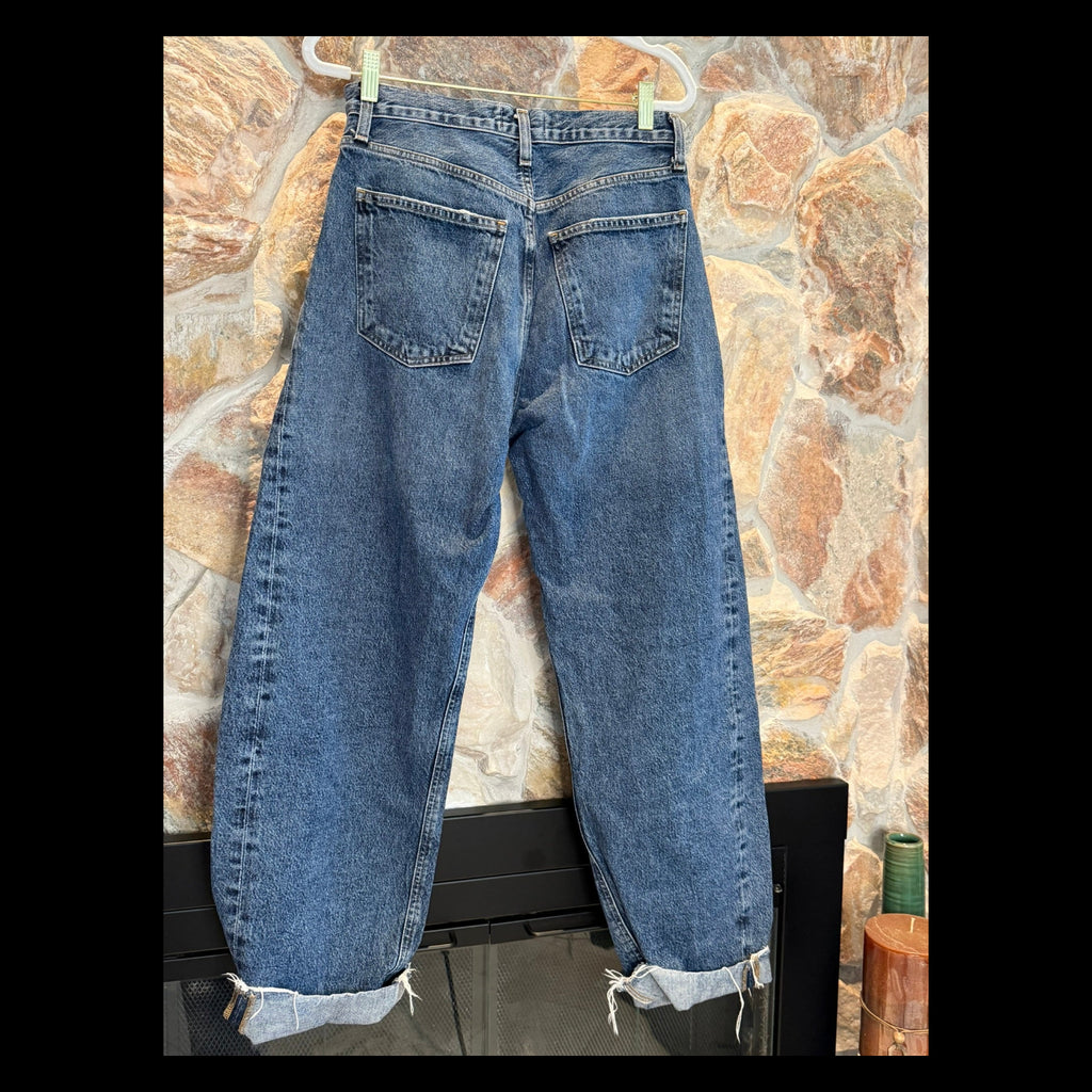AGOLDE Blue Denim High-Waisted Relaxed Fit Jeans- Size 27