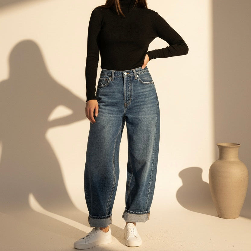 AGOLDE Blue Denim High-Waisted Relaxed Fit Jeans- Size 27